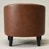 Louis Faux Leather Tufted Club Chair - Brown Accent Chair | Decorative Accent Chairs | Kinwell Furniture | Modern Club Chairs | Barrel Club Chair | Nailhead Trim Chair | Contemporary Faux Leather Chair | Elegant Brown Chair